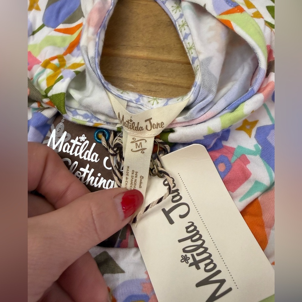 NWT Matilda Jane Drifting Away Dandelion Dreams Sleeveless Pajama Top Medium - Picture 3 of 4
